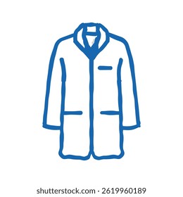 lab coat engineer doodle icon sketch vector. lab coat engineer sign. isolated symbol illustration