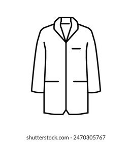 lab coat engineer line icon vector. lab coat engineer sign. isolated contour symbol black illustration