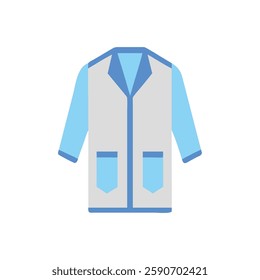 Lab Coat Flat Icon Design