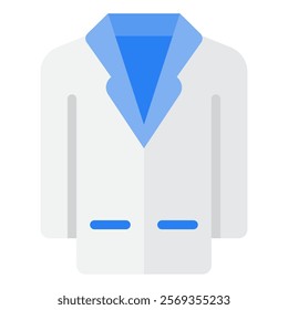 Lab Coat Hospital Doctor Icon Illustration
