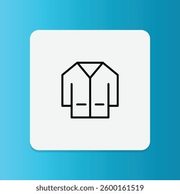 Lab Coat icon. Editable stroke. Vector illustration.	