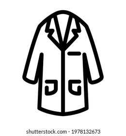 Lab coat icon isolated vector illustration. High quality black style vector icon