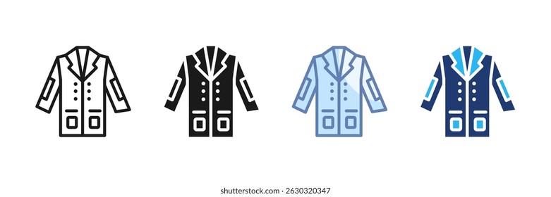 Lab Coat Icon Set Multiple Style Collection
