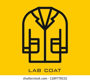 Lab coat icon signs 