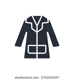 lab coat icon. vector. Editable stroke. linear style sign for use web design, logo. Symbol illustration.