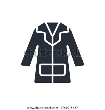 lab coat icon. vector. Editable stroke. linear style sign for use web design, logo. Symbol illustration.