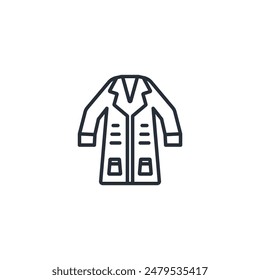 Lab Coat icon. vector.Editable stroke.linear style sign for use web design,logo.Symbol illustration.