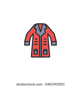 Lab Coat icon. vector.Editable stroke.linear style sign for use web design,logo.Symbol illustration.