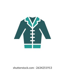 lab coat icon. vector.Editable stroke.linear style sign for use web design,logo.Symbol illustration.
