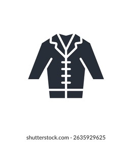 lab coat icon. vector.Editable stroke.linear style sign for use web design,logo.Symbol illustration.