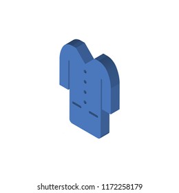 Lab coat isometric left top view 3D icon