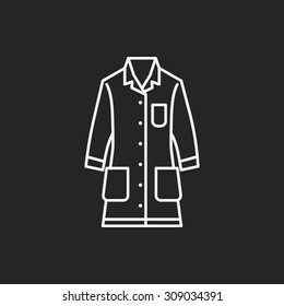 Lab coat line icon