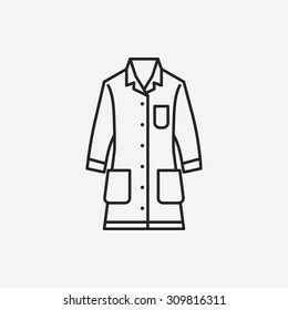 Lab coat line icon