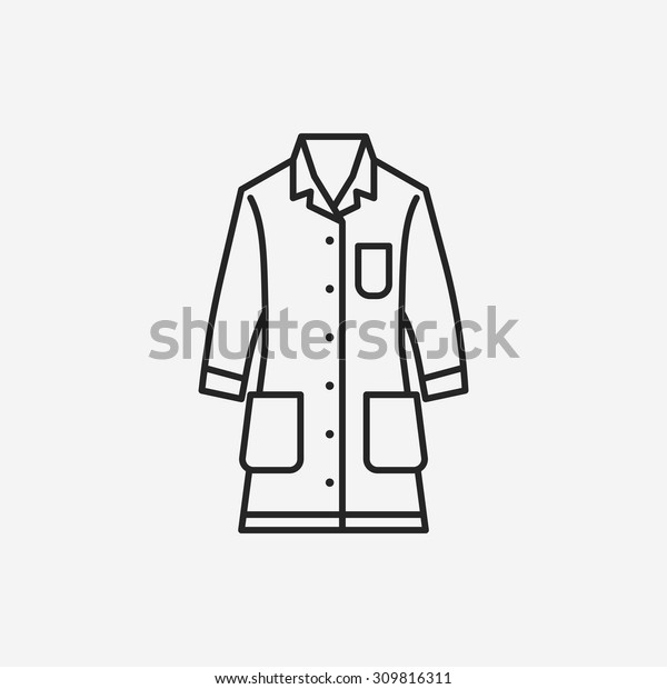 Lab coat line\
icon