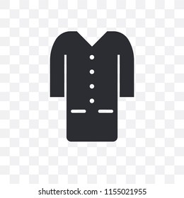 Lab coat vector icon isolated on transparent background, Lab coat logo concept