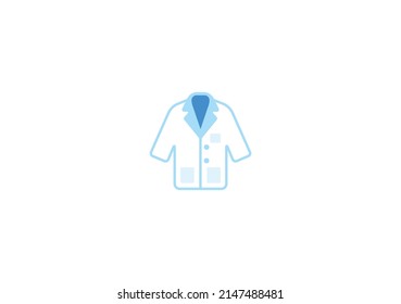 Lab Coat Vector Isolated Emoticon. Lab Coat Icon