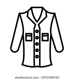 Lab coat Vector Line Icon Design