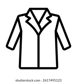 Lab Coat Vector Line Icon Design