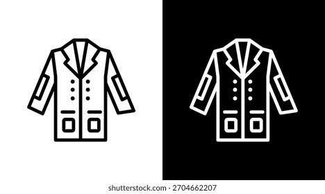 Lab Coat White Icon Set Design