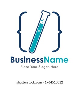 lab code vector logo template. Suitable for business, science, web, technology