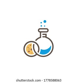Lab Cookies Logo Design Vector Template, Icon Symbol, Creative design concepts