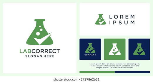 Lab correct logo design with tick.