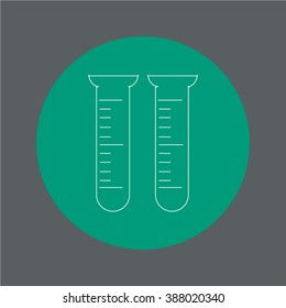 Lab Cylinders Icon Line Design