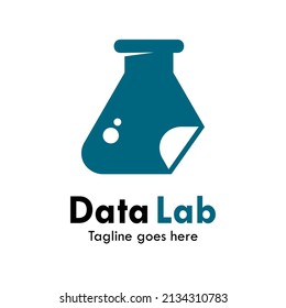 Lab data logo template illustration