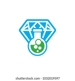 Lab Diamond Logo Icon Design