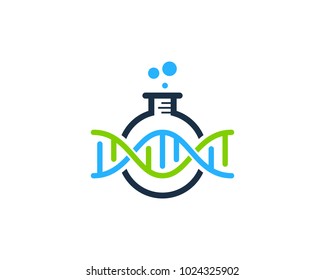 Lab Dna Icon Logo Design Element