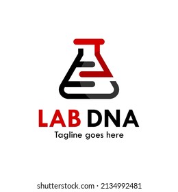 Lab dna logo template illustration