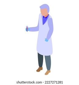 Lab doctor icon isometric vector. Medical science. Chemical test