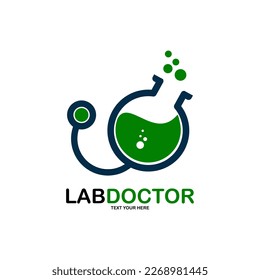 Lab doctor logo vector design. Suitable for business, health, and science