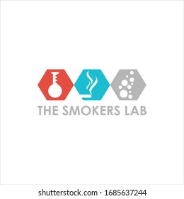 lab end smokers vector logo graphic modern