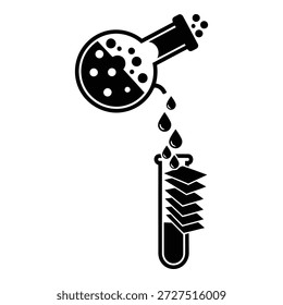 Goteo del equipo del laboratorio aislado en el fondo blanco, Vector