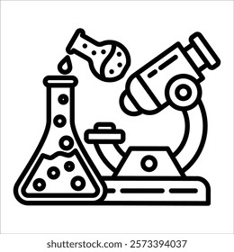 Lab Equipment Icon Element For Design