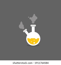 Lab equipments. Laboratory Experiment symbol, Test Tube Vector. Flask icon. Erlenmeyer flask chemistry beaker with chemical. Lab flask vector icon isolated. Chemical reaction concept