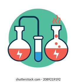 Lab Experiment Color Fill Vector Icon

