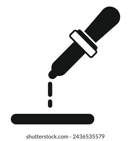 Lab experiment dropper icon simple vector. Genetic study. Test lab formula