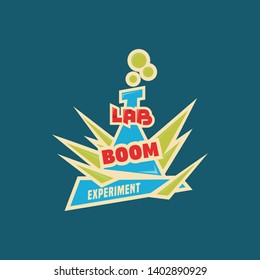 Lab experiment explosive icon logo  