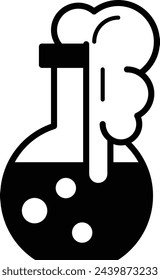 Lab Experiment failurevector outline design, Biochemistry symbol, Biological processes Sign, bioscience and engineering stock illustration, Chemical Over boiling Concept