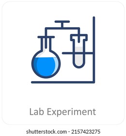 Lab Experiment And Laboratory Icon Concept