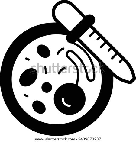 In lab Experiment on Petrivector outline design, Biochemistry symbol, Biological processes Sign,bioscience and engineering stock illustration, Testing and Observation Microscope view Concept