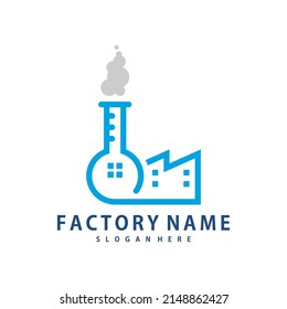 Lab Factory logo design vector, Creative Factory logo design Template Illustration