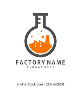 Lab Factory logo design vector, Creative Factory logo design Template Illustration