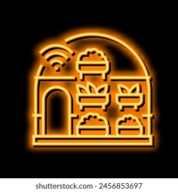 lab farm agriculture neon light sign vector. lab farm agriculture illustration