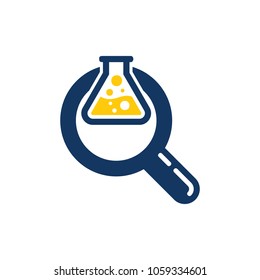 Diseño de iconos de búsqueda de logotipos en laboratorio