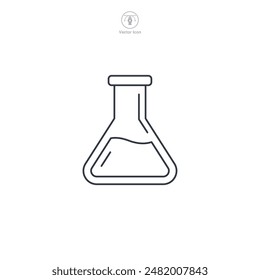 Lab Flask or Beaker Icon symbol vector illustration isolated on white background