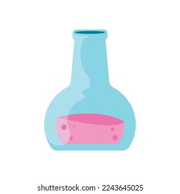 lab flask design over white