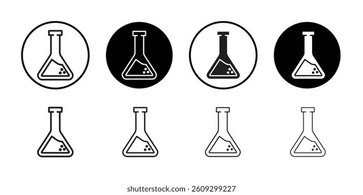 Lab flask icon Black and white logo